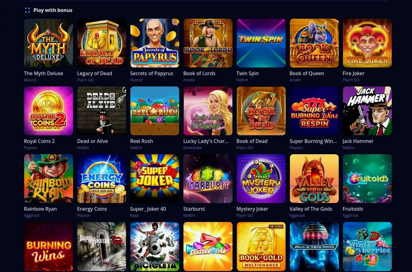 Lucky Legends casino game lobby showing slots and live dealer categories